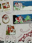 New Vintage Christmas Seals Sticker Tag Lot Holiday Package  Nostalgia Free Ship