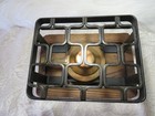 Vintage Fondue Food Warmer W wooden Base  Metal Stand  Copper Burner Switzerland