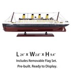 Titanic 24inch Wooden Ship Model Home Decor Pre-built Cruise Ship Gift Nautic   