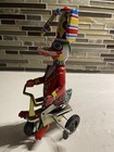 Vintage Schylling Tin Wind Up Duck On Tricycle Bike Propeller Spinning Toy