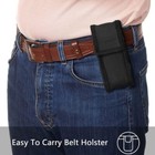 Black Rechargeable Stun Gun Led Flashlight W  Holster Self Defense 718