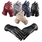 Women s Gloves Genuine Lambskin Leather Solid Winter Warm Driving Soft Lining Us