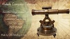 Antique Brass Nautical Allidade Telescope Compass Surveying Theodolite Marine
