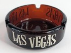 Vintage Las Vegas Nevada Glass Ashtray Souvenir Rat Pack Travel Memorabilia