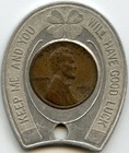 1951d Parlier  California Ca Berry s Gasoline Encased Cent Penny Good Luck Token