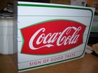 Never Used Fishtail Coca-cola Flange Sign- Louisville kentucky- N  Mint  