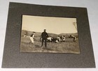 Rare Antique American Football Game Action Board Mounted Cabinet Photo  Sports 