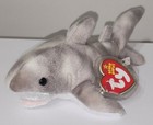Ty Beanie Baby - Finn The Shark  9 Inch  New Mwmts Plush Stuffed Animal Toy