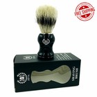 New Zeva Boar Bristle Hair Men s Shaving Brush With Plastic Dip Stand 