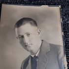 Vintage Found Photo Handsome Dapper Young Man Suit Tie Charming Cabinet 3 5x5