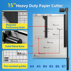 15 Inch Guillotine Paper Cutter   Heavy Duty Metal Base Cutting Machine B4 Paper