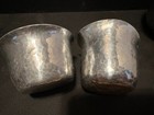 Vintage Hammered Aluminum  Creamer Sugar Set  Free Shipping