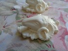 New  Gorgeous Ram s Head Center 2 Pc  Architectural Pediment Furniture Applique 