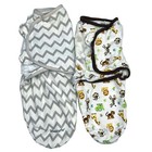 Baby Swaddleme 2 Pack Jungle Animals Stripe Swaddle Blanket Sleep Sack 0-4 Month