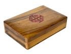 Vintage Signed Jerusalem Cross Olive Wood Hinged Trinket Box -  Israel Holy Land