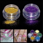 12 Pcs Mix Color Glitter Dust Powder Set For Nail Art Acrylic Tips Decoration