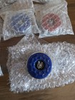 Set Of 8 Metal Replacement Tabletop Shuffleboard Pucks 4 Red   4 Blue