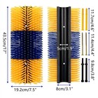 2-pack Heavy Duty Livestock Scratch Brush  Flexible 90   Bendable Cattle Brush   