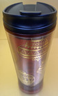 Starbucks Tumbler Christmas 2015 See-thru Red W gold Ornaments Holiday 16 Oz