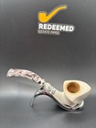 Unique    Smooth Freehand Meerschaum Estate Pipe With Case