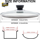 Glass Lid For Frying Pan 8 Inch Tempered Glass Lid Cover With Stainless Steel