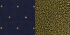 21   Wide Navy Blue Dot Patterned Fabric Stacking Church Chair With Gold Frame