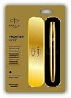 Parker Fountain Pen Frontier Gold Steel Gt Fine Gold Plated Nib  Blister Pack