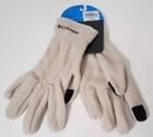 Columbia Men Steens Mountain Fleece Gloves With Touch Screen Beige Cm7886 New