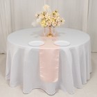 Blush Satin 12x108  Table Runner Lustrous Wedding Party Catering Dinner
