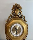 Vtg Syroco Ornate Wall Clock Hollywood Regency Mcm 1960s Usa 27  X 13    