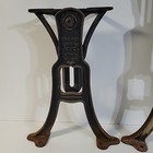 Vtg School Co No 1 Ornate Scroll Adjustable Cast Iron Industrial Table Legs