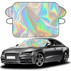 Car Windshield Snow Ice Sun Cover With Magnetic Edges Silver 63 x47 