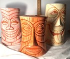 Vintage Dci That s Kooky Jim Tiki Canister Set Ceramic Kitchen Storage Jars 3pc