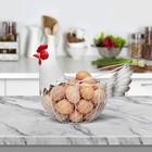 Farmhouse Rustic White Chicken Wire Metal Egg Basket With Handle vintage Roos   