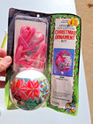Holiday Industries Poinsettia Flower 8009 Vtg Sequin Bead Christmas Ornament Kit