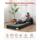 Folding Sofa Bed  Composite Outdoor Couch With Cushionguard Dark Gray Cushions 3