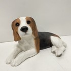 Vintage Sandicast Beagle Dog Figurine By Sandra Brue 1985 Figure 186 Signed