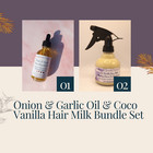 Onion   Garlic Fast Hair Growth Oil   Coco-vanilla Hair Milk Conditioner Set