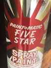 Vintage Spray Paint Can Paint O Matic Five Star Gloss Black Usa Gas Oil