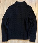 Ralph Lauren Polo Men s Black Cable Knit Quarter-zip Sweater - Sizes S m l