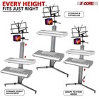 5 Core Keyboard Stand 2 Tier Column For 61 76 88 Key Boards Aluminum Build