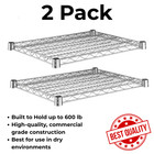  2 Pack  Chrome Commercial Wire Shelving Sections 18  Depth 8 Sizes  Nsf Rated