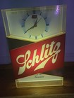 1959 Schlitz Back Bar Light Up Clock Sign  beer That Made Milwaukee  Famous 