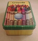 2014 Crayola Crayon Collector Metal Tin W  64 Used Crayons 
