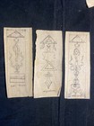 Antique Mongolian Tibetan Buddhist Tantric Gesture Chakgya Amulet Painting  z-3p