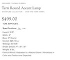 Visual Comfort Thomas O brien Tiny Terri Accent Lamp In Alabaster