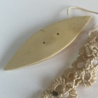 Antique Tatting Shuttle Vegetable Ivory Celluloid 3 1 4   