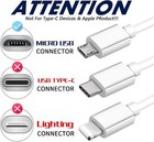 3 6ft Micro Usb Fast Charging Cable Cord For Samsung Android Phone Charger Lot