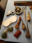Junk Drawer Lot Vintage Tools sportscards beatles cluch Watch wood Nickels Etc