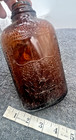 Antique Bottle Amber Medicine Victorian Glass Halloween Spider Web Apothecary